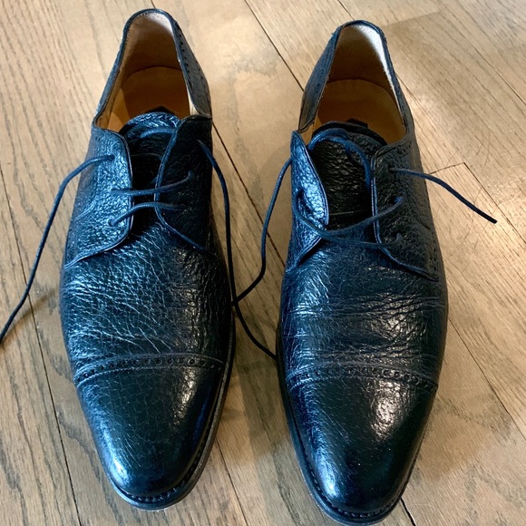 blue designer dress shoes